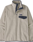 Patagonia Men's Lightweight Synchilla Snap-T Fleece Pullover (Oatmeal Heather w/Smolder Blue)