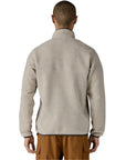Patagonia Men's Lightweight Synchilla Snap-T Fleece Pullover (Oatmeal Heather w/Smolder Blue) back