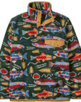 Patagonia Men's Lightweight Synchilla Snap-T Fleece Pullover (Salmon Energy: Old Growth Green)