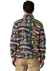 Patagonia Men's Lightweight Synchilla Snap-T Fleece Pullover (Salmon Energy: Old Growth Green) back