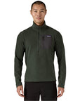 Patagonia Men's R1 Air Fleece Zip-Neck (Old Growth Green) front
