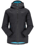 Rab Women's Valiance Waterproof Down Jacket (Black/Aquamarine)