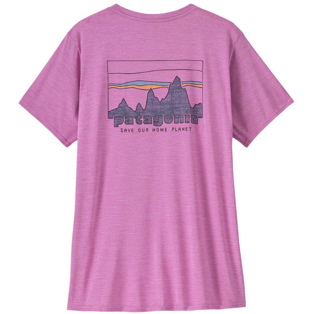 Patagonia Women's Capilene Cool Daily Graphic Shirt ('73 Skyline: Brisk Purple X-Dye)
