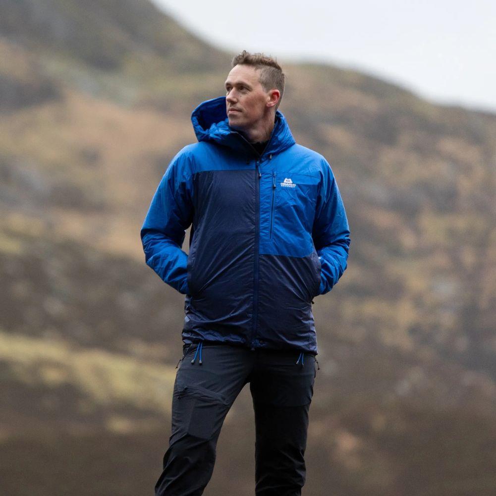 Mountain Equipment Men's Fitzroy Insulated Jacket (Medieval Blue/Lapis Blue) hands in pockets