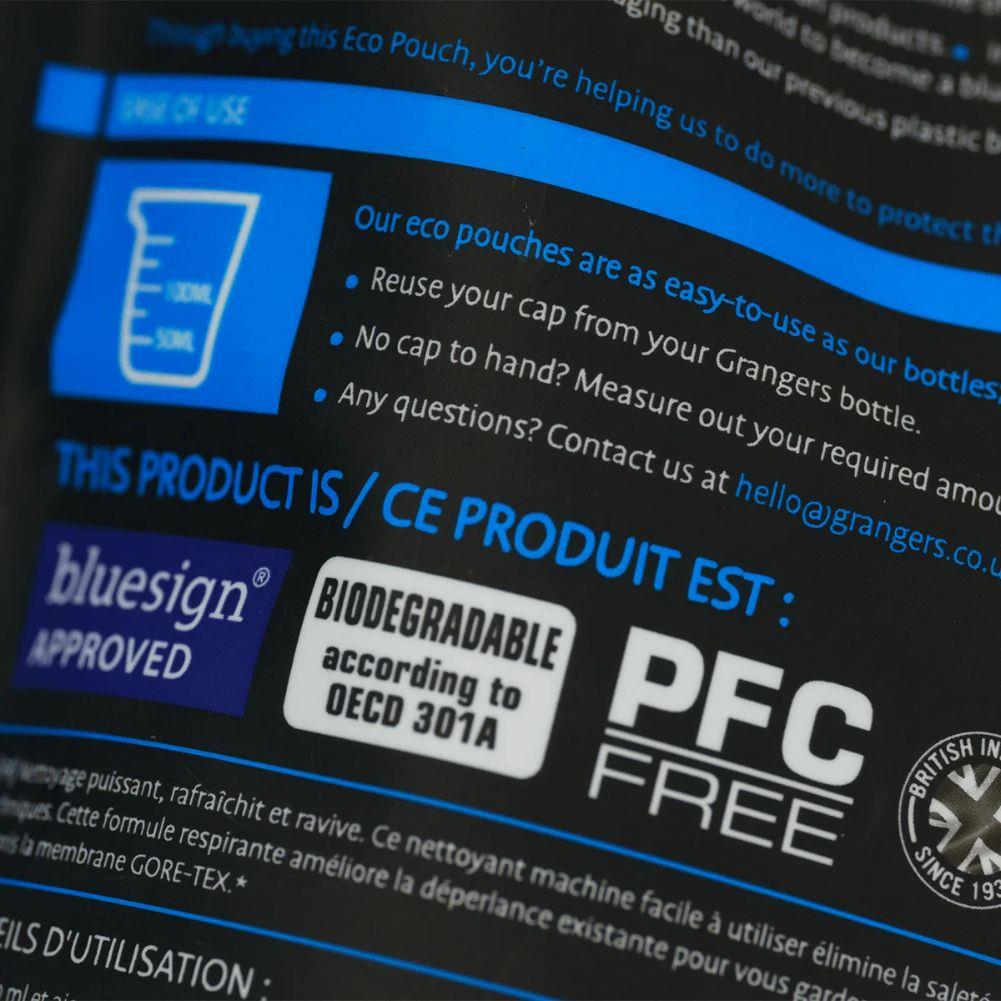 Grangers Wash + Repel Clothing 2 in 1 Eco Pouch 1L Wash-In PFC