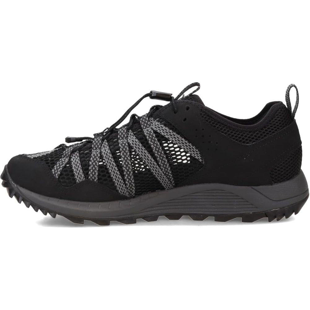 Merrell Men&#39;s Wildwood Aerosport Walking Shoe - 9UK (Noir) left profile