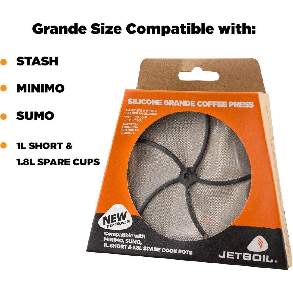 Jetboil Grande Silicone Coffee Press sizes