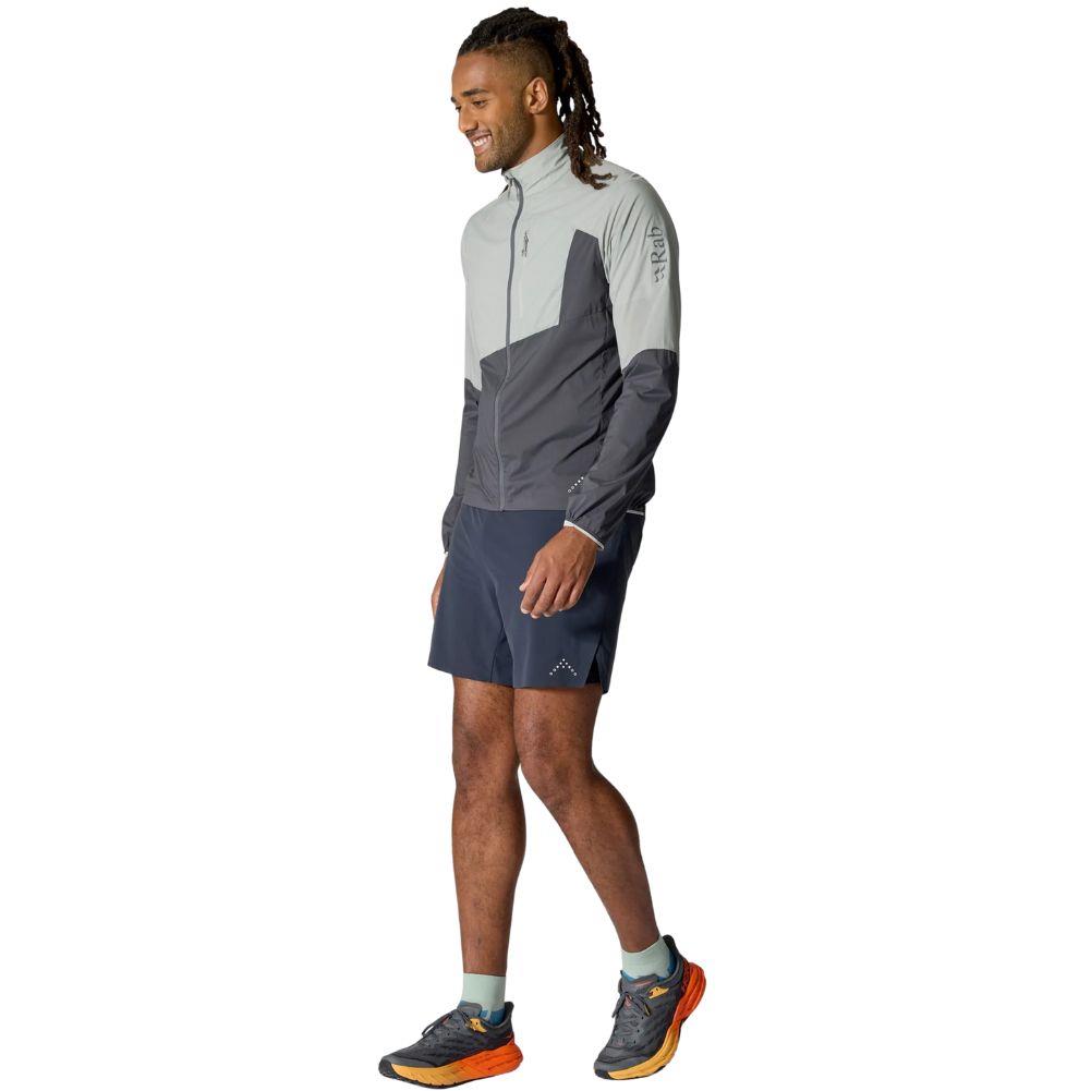 Rab Mens Windveil Jacket - XXL (Light Zinc/Graphene) walking