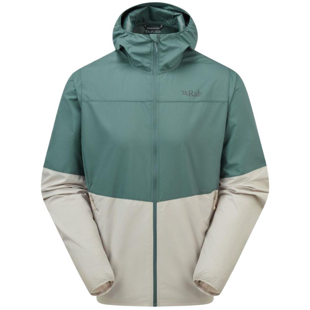Rab Men&#39;s Windgather Hooded Jacket - XL (Sage/Pebble)