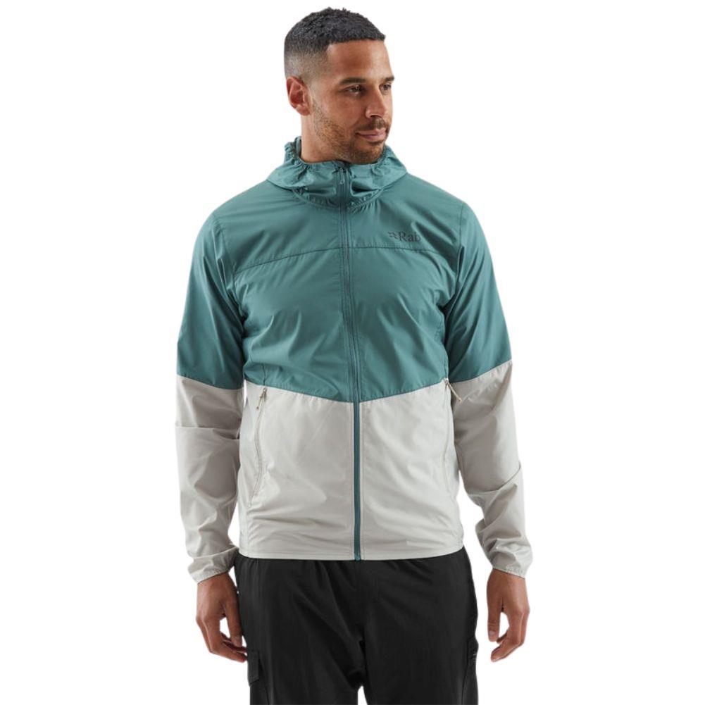 Rab Men&#39;s Windgather Hooded Jacket - XL (Sage/Pebble)