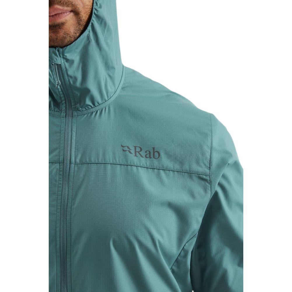 Rab Men&#39;s Windgather Hooded Jacket - XL (Sage/Pebble)