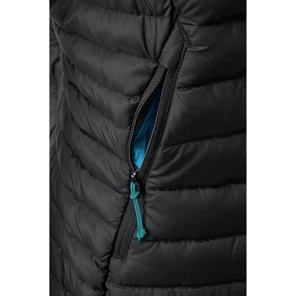 Rab Women&#39;s Microlight Down Vest (Black) zipper