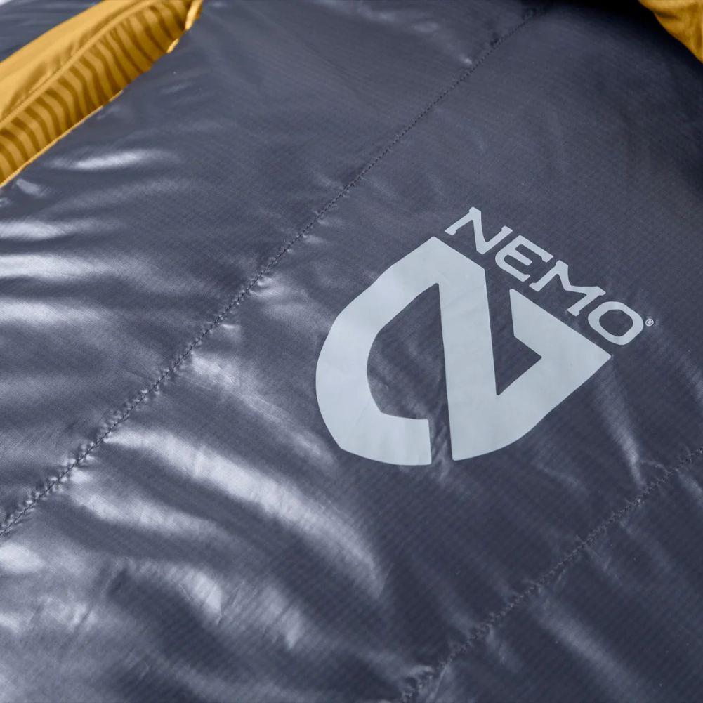 Nemo Equipment Men&#39;s Disco Endless Promise Down Sleeping Bag (Ombre Blue) Logo