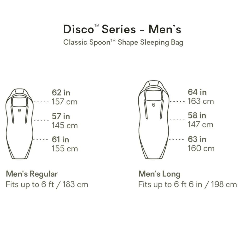 Nemo Equipment Men&#39;s Disco Endless Promise Down Sleeping Bag (Ombre Blue) Sizes