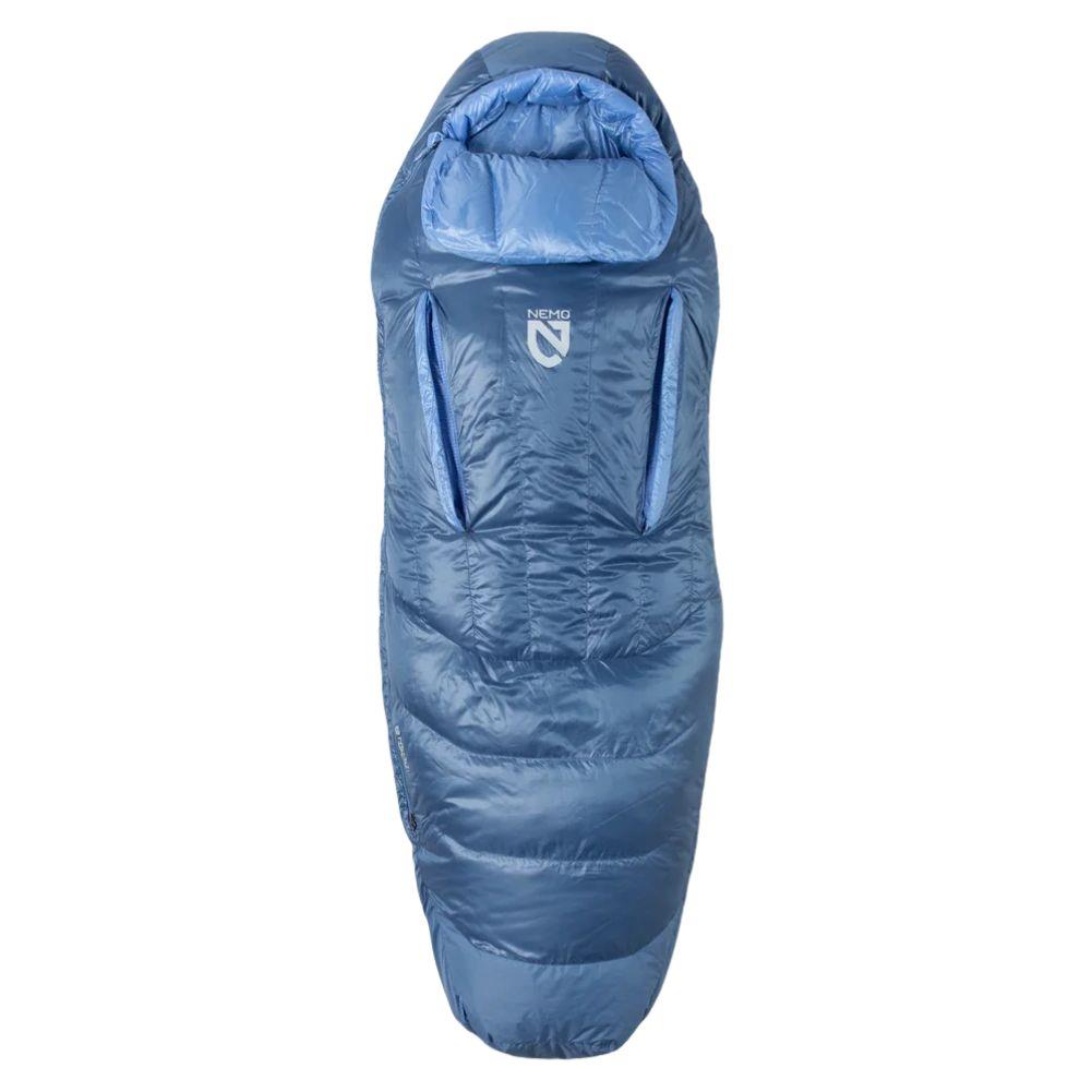 Nemo Equipment Women&#39;s Disco Endless Promise 30°F Regular Down Sleeping Bag (Blue Horizon) Open