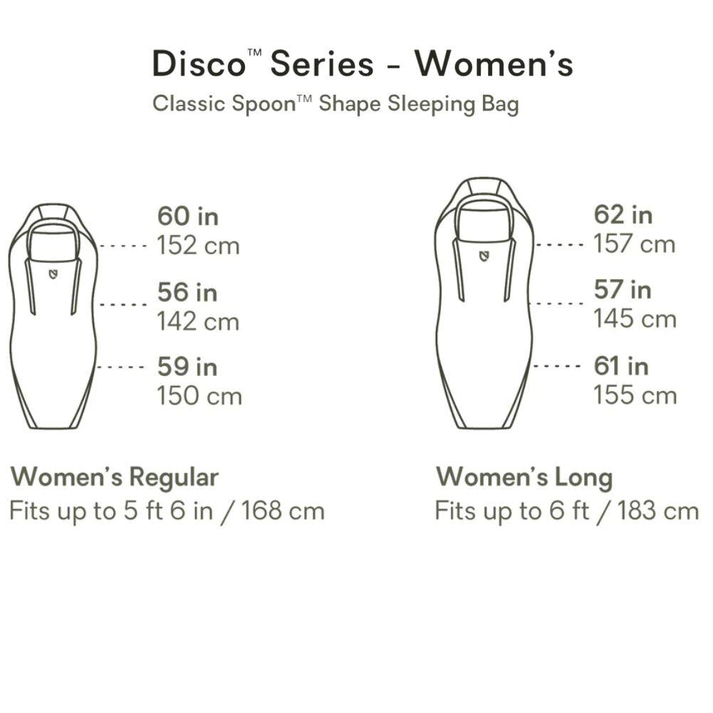 Nemo Equipment Women&#39;s Disco Endless Promise 30°F Regular Down Sleeping Bag (Blue Horizon) Sizes