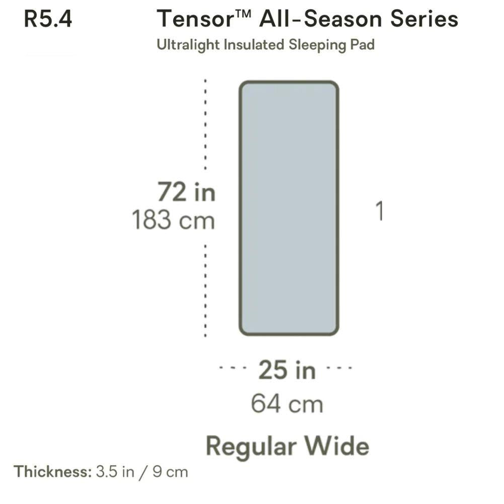 Nemo Equipment Tensor All-Season Sleeping Pad (Regular Wide) Sizes