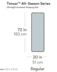 Nemo Equipment Tensor All-Season Ultralight Insulated Sleeping Pad Size
