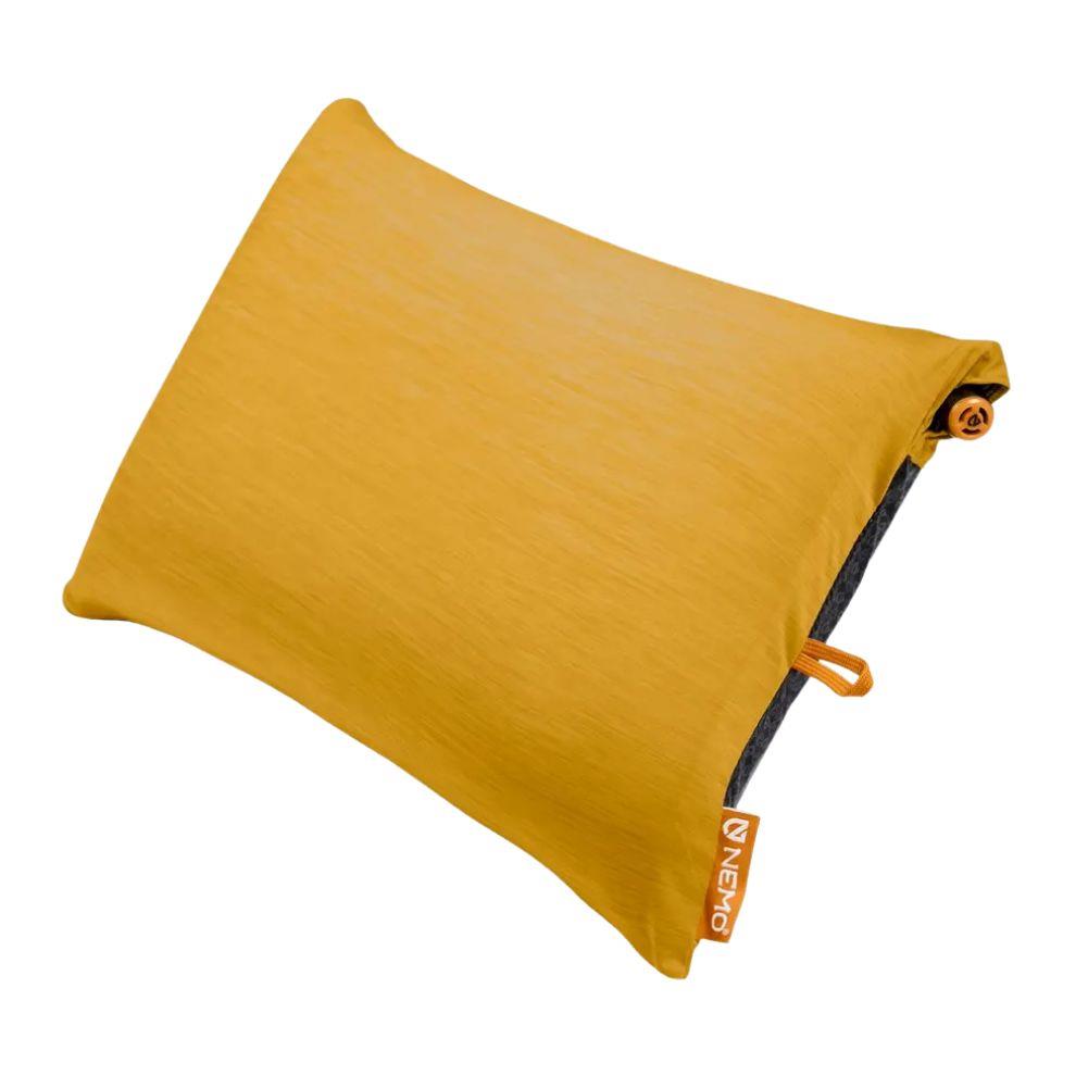 Nemo Equipment Fillo Backpacking &amp; Camping Pillow (Mango/Golden Oak) Front Side