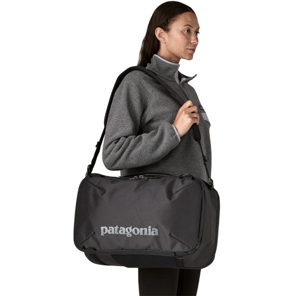 Patagonia Black Hole Mini MLC 30L (Black w/Black) over shoulder