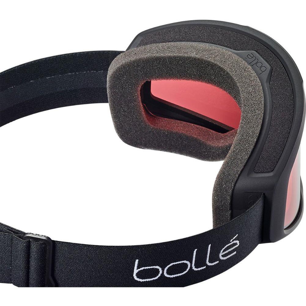 Bollé Unisex Bedrock Snow Sports Goggles (Black Matte/Vermillon) - Cat 2 top angle