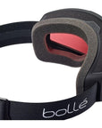 Bollé Unisex Bedrock Snow Sports Goggles (Black Matte/Vermillon) - Cat 2 top angle