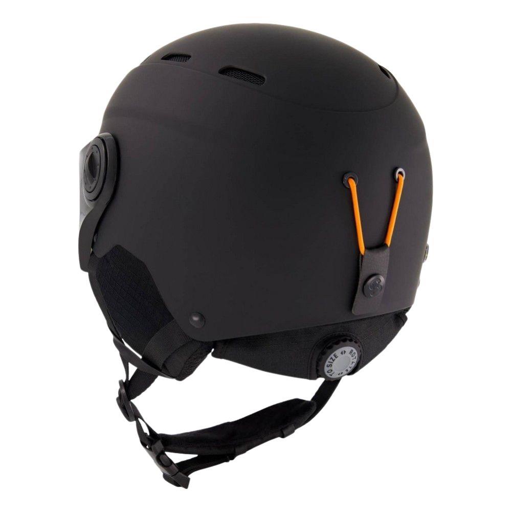 Sinner Typhoon Visor Snow Sports Helmet (Matte Black/Orange)