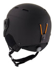 Sinner Typhoon Visor Snow Sports Helmet (Matte Black/Orange)