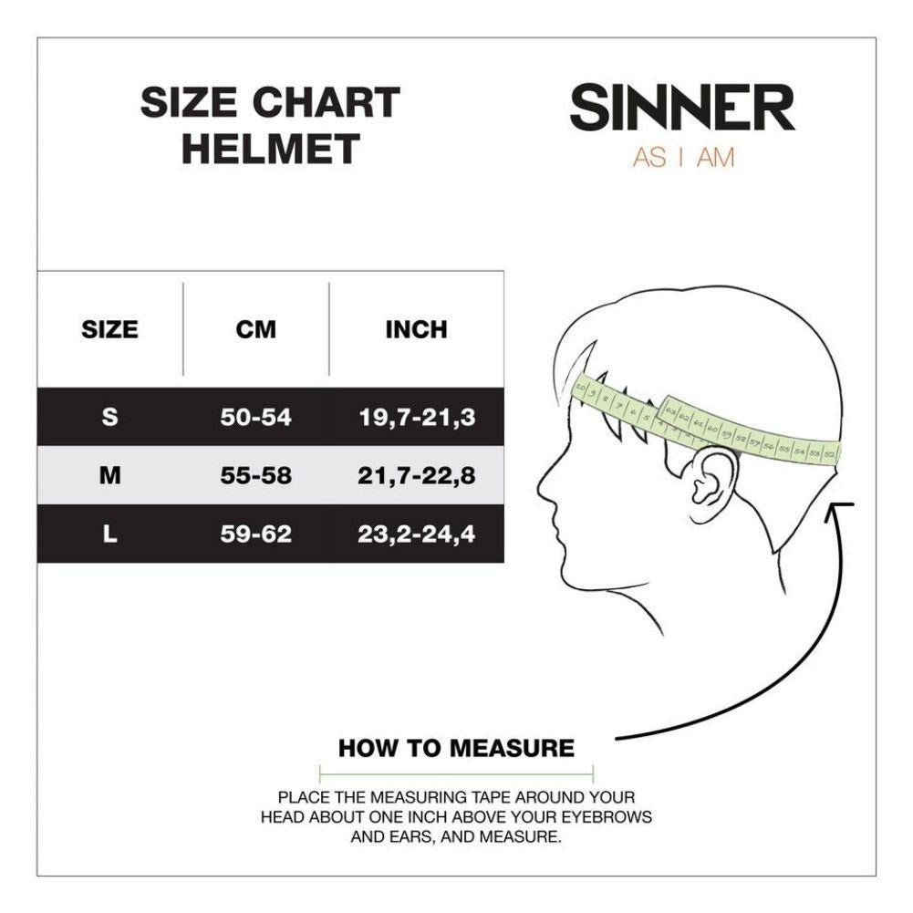 Sinner Typhoon Visor Snow Sports Helmet (Matte Black/Orange)