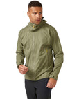 Rab Men's Downpour Light Waterproof Jacket (Light Khaki) walking