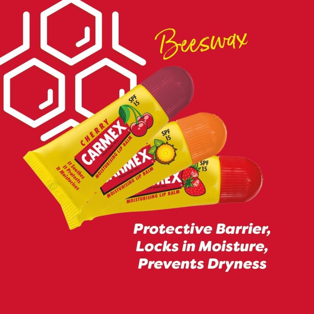 Carmex Minis Lip Balm Tube Set (Cherry, Pineapple & Strawberry) beewax