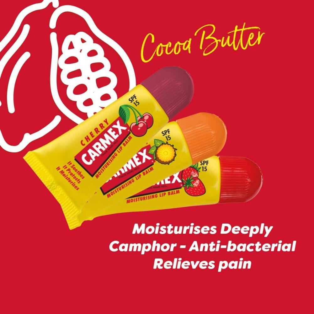 Carmex Minis Lip Balm Tube Set (Cherry, Pineapple &amp; Strawberry) butter