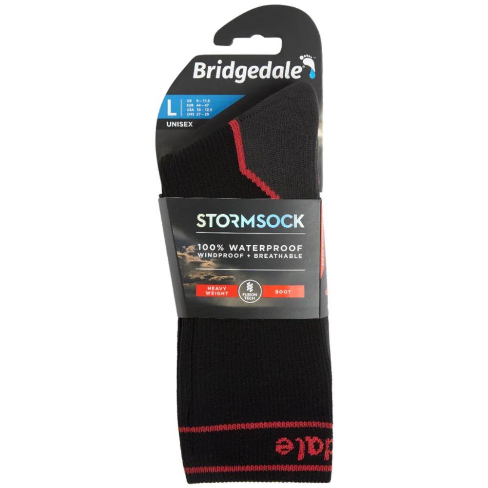 Bridgedale StormSock Heavyweight Waterproof Boot Sock (Black) package