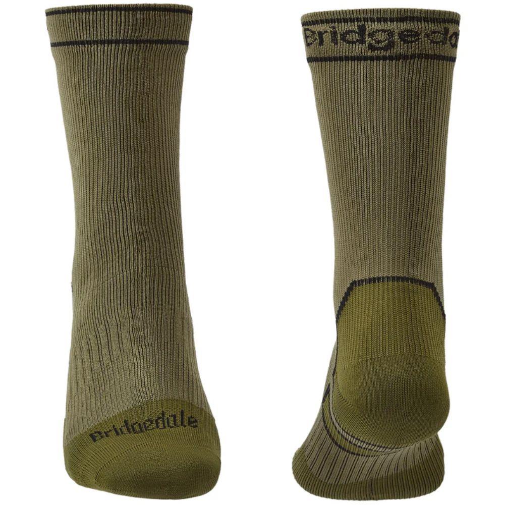 Bridgedale StormSock Midweight Waterproof Boot Sock (Khaki) front back