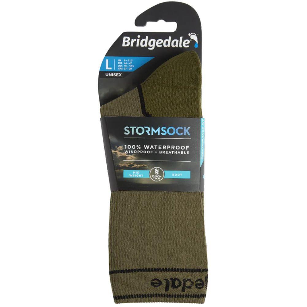 Bridgedale StormSock Midweight Waterproof Boot Sock (Khaki) package