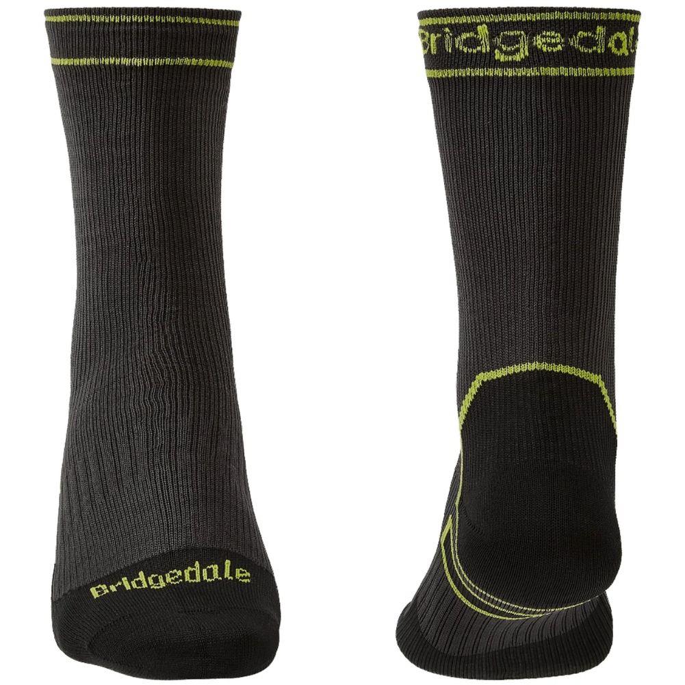 Bridgedale StormSock lightweight Waterproof Boot Sock (Dark Grey) front back