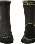 Bridgedale StormSock lightweight Waterproof Boot Sock (Dark Grey) front back