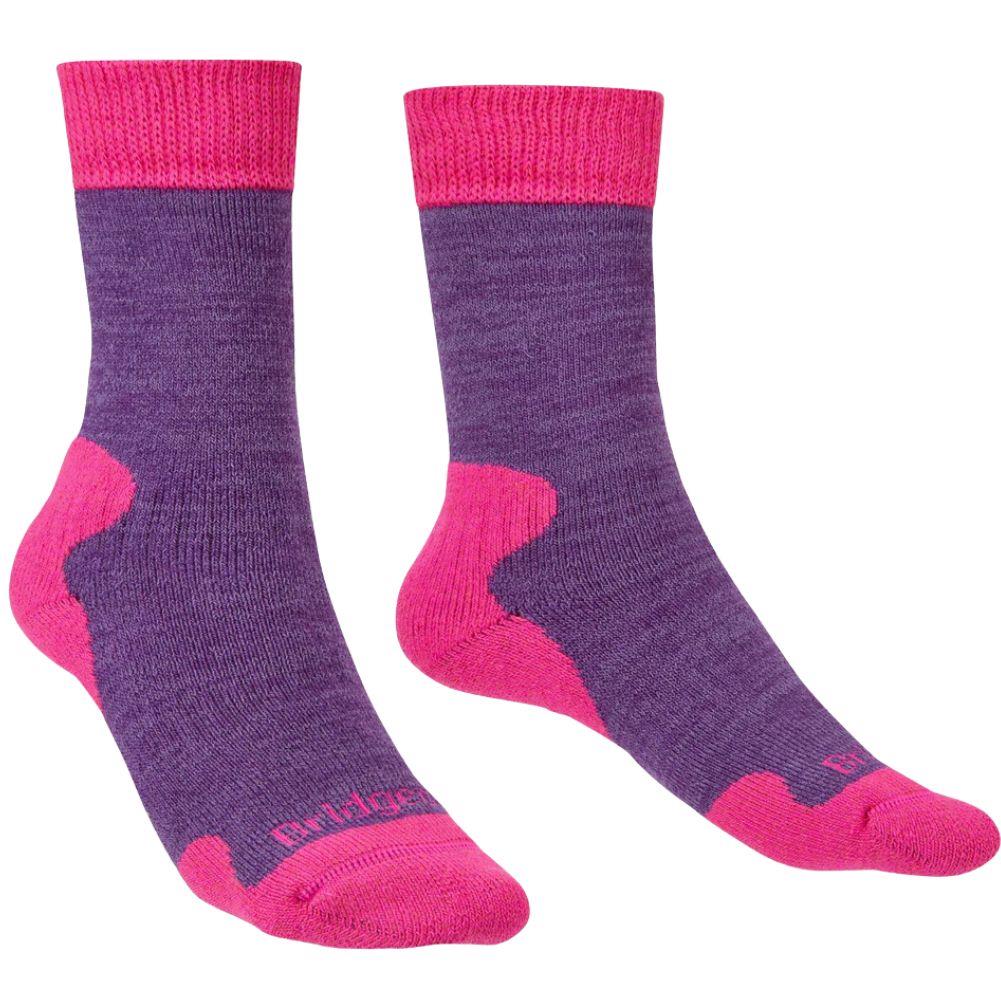 Bridgedale Women's Heavyweight Merino Comfort Boot Socks (Purple Marl)