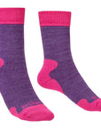 Bridgedale Women's Heavyweight Merino Comfort Boot Socks (Purple Marl)