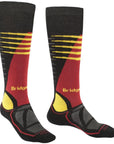 Bridgedale Men's Ski Midweight Merino Performance Over Calf (Black/Gold)