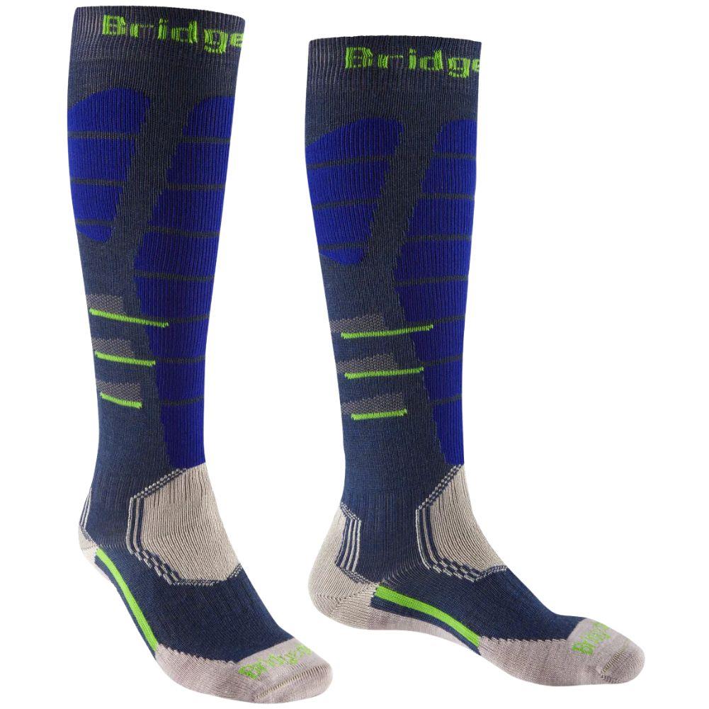 Bridgedale Men's Ski Easy On Merino Endurance Over Calf (Denim/Blue)