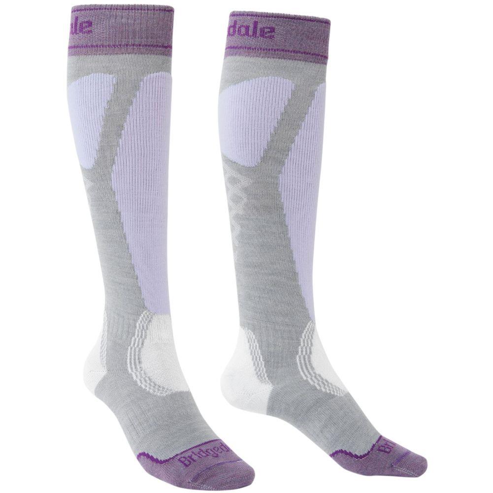 Bridgedale Women's Ski Easy On Merino Endurance Over Calf (Grey/Lilac)