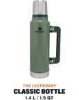 Stanley Classic Legendary Thermal 1.4L Flask (Hammertone Green) info