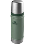 Stanley Classic Legendary Bottle 0.47L Flask (Hammertone Green) angled top
