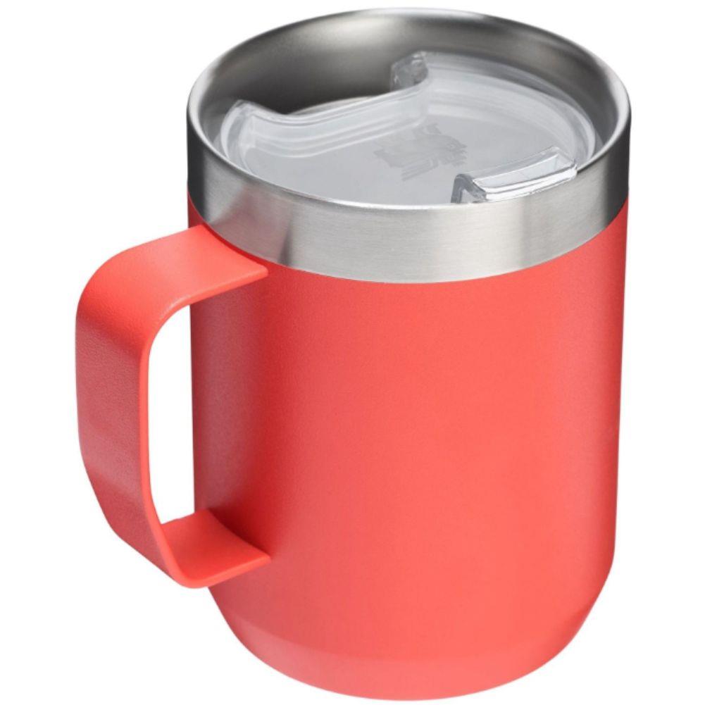 Stanley Everyday Camp 230ML Mug (Hot Coral) lid on