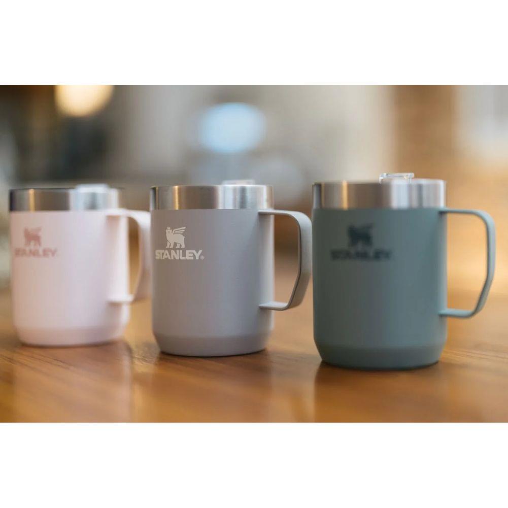 Stanley Everyday Camp 230ML Mug (Hot Coral) table