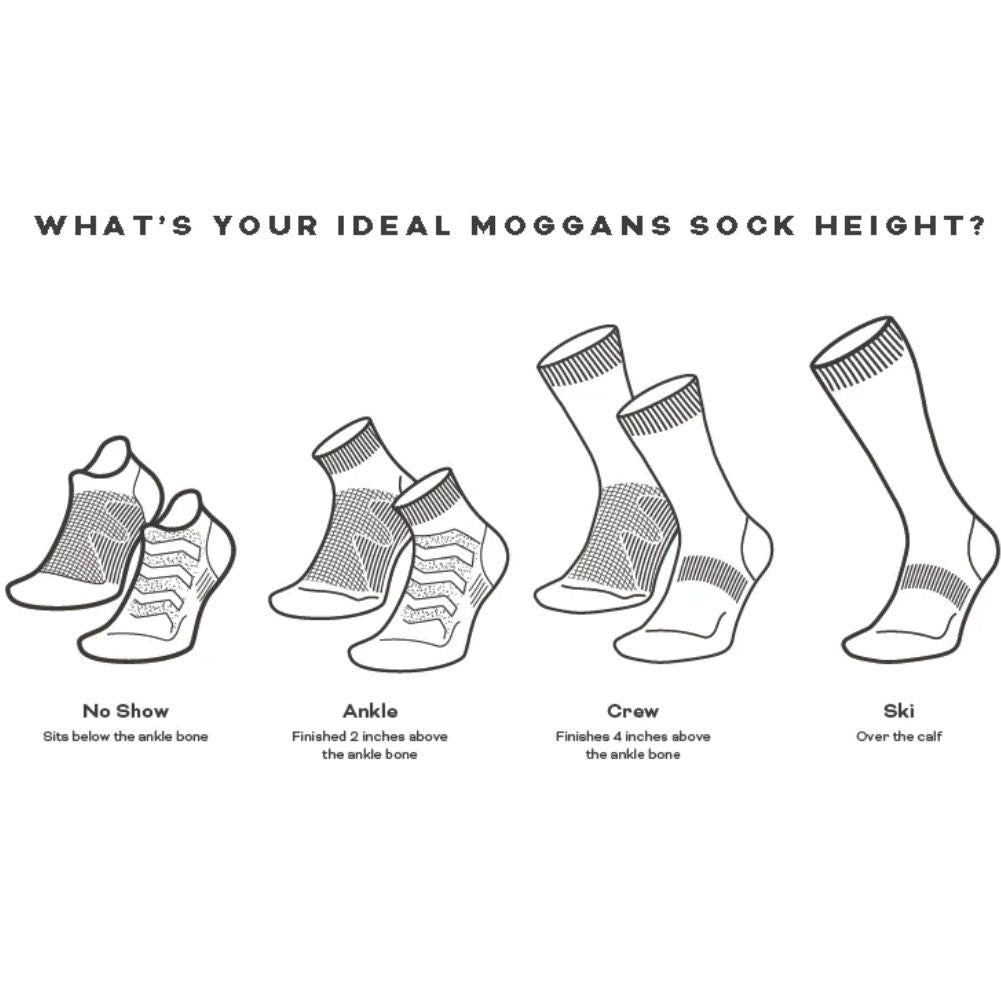 Moggans Lightweight Merino Crew Socks (Black) ideal