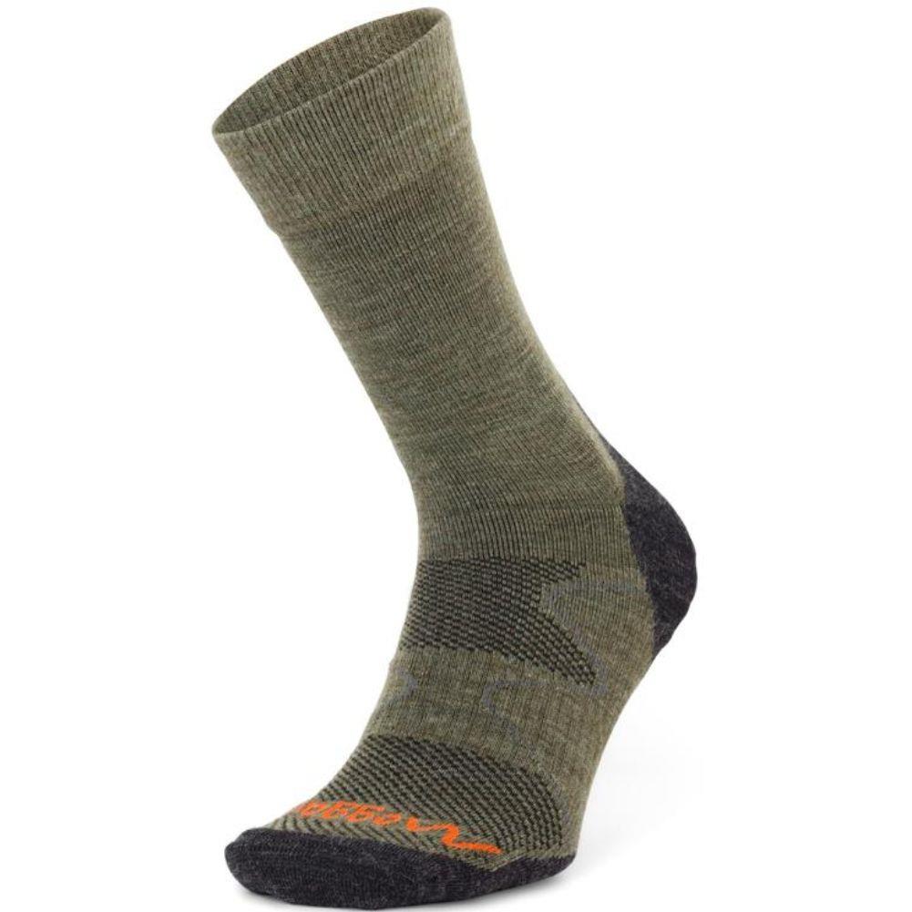 Moggans Hiking Midweight Merino Crew Socks (Forest Green)