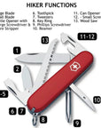 Victorinox Hiker Swiss Army Knife (Red) numbers