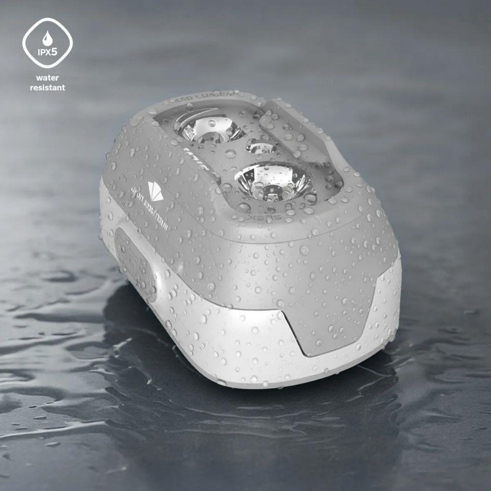 Silva Seek 450 Recharge Headtorch (Whiteout) waterproof